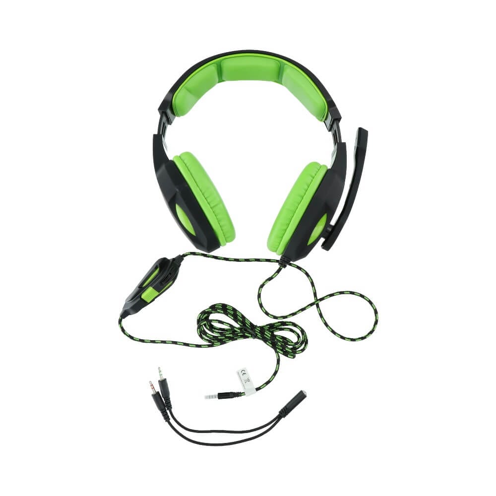 Casti Gaming Lizard, Premium, Microfon inclus, Reglaj pe Fir, Adaptor si Minijack