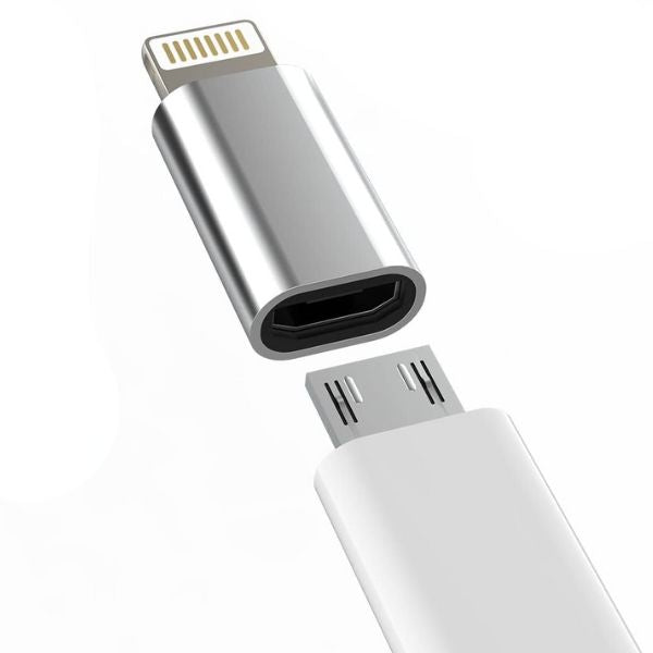 Adaptor Fast Charging, Micro USB / Lightning, Redare Muzica si Transfer Datee, Argintiu