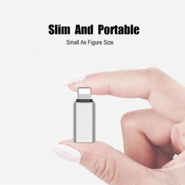 Adaptor Fast Charging, Micro USB / Lightning, Redare Muzica si Transfer Datee, Argintiu