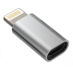 Adaptor Fast Charging, Micro USB / Lightning, Redare Muzica si Transfer Datee, Argintiu