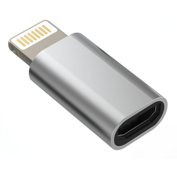 Adaptor Fast Charging, Micro USB / Lightning, Redare Muzica si Transfer Datee, Argintiu