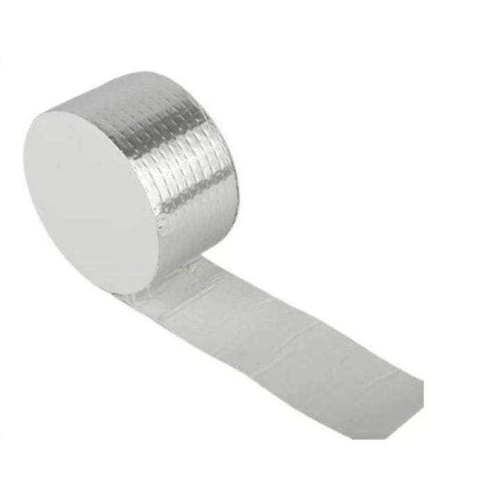 Banda Autoadeziva Mercaton, din Aluminiu pentru Etansare si Izolare, Impermeabila, 50 mm x 5.1 m, 150 microni
