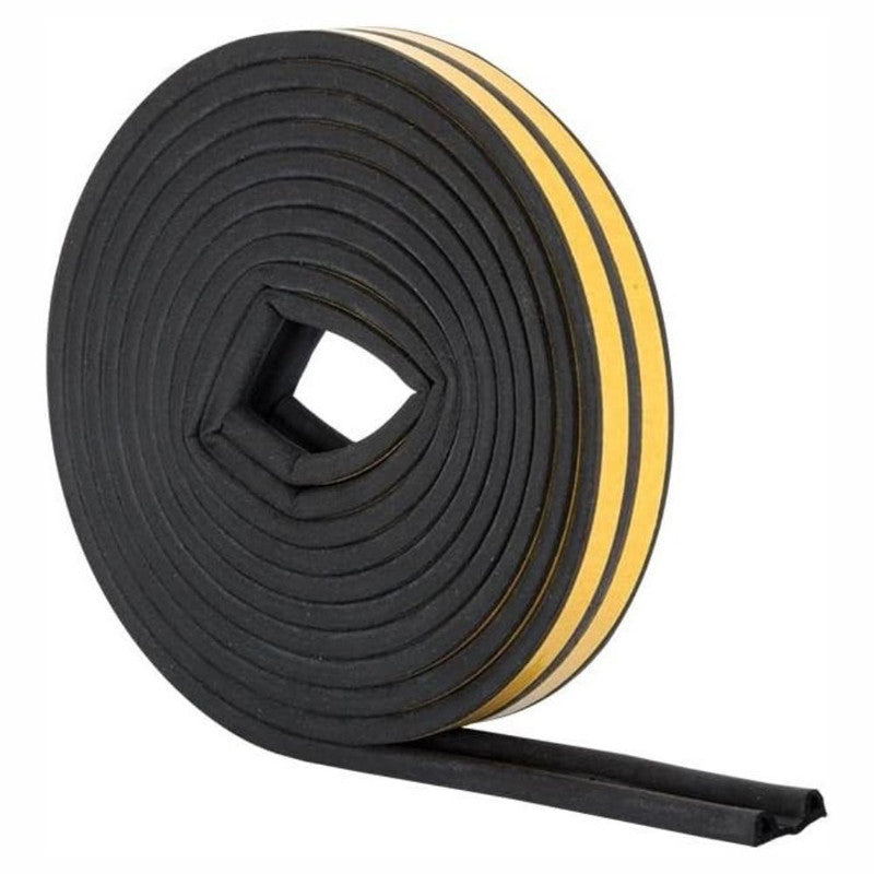 Set 2 buc, Banda autoadeziva pentru etansarea usilor si ferestrelor, Profil P, 9mm x 5.5mm, Rezistenta UV, Cauciuc EPDM, 6 m,