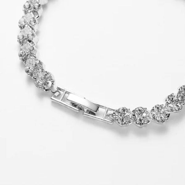 Bratara Tennis cu Pietre Semipretioase Zirconiu, 18 cm, Silver