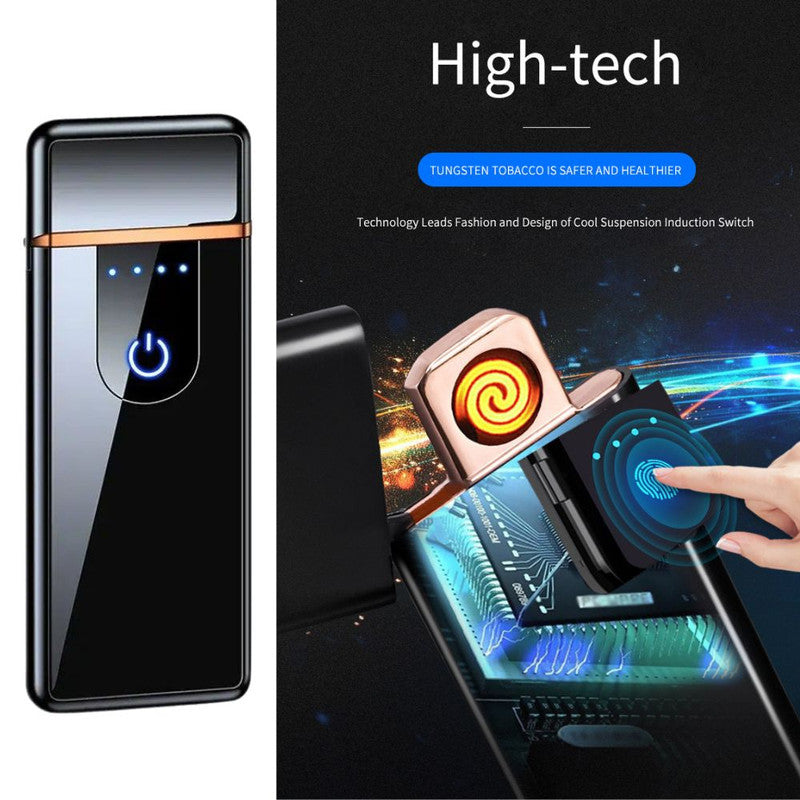Bricheta Electrica Antivant in Cutie, Incarcare USB, Senzor Digital, Aprindere cu Inductie pentru 2 Tigari Simultan, Indicato