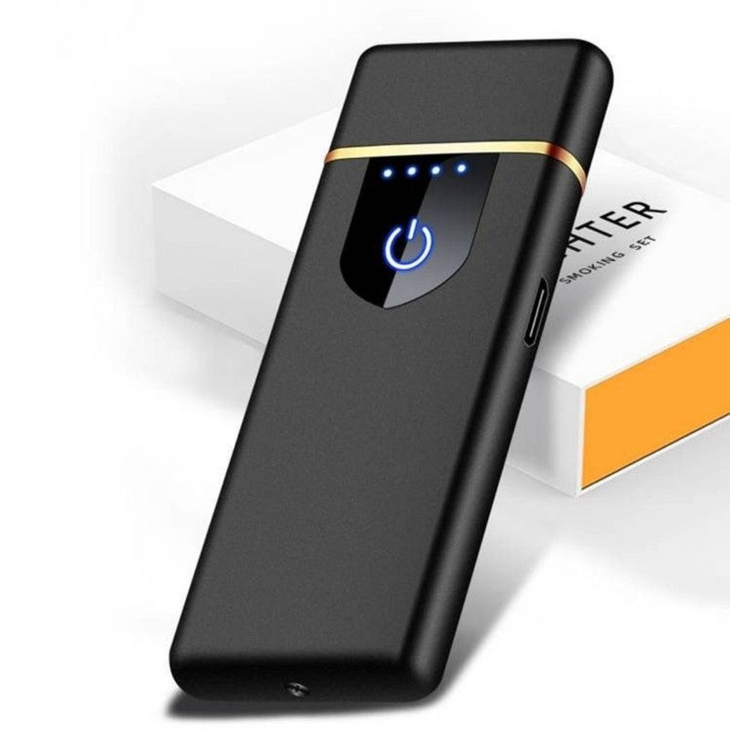 Bricheta Electrica Antivant in Cutie, Incarcare USB, Senzor Digital, Aprindere cu Inductie pentru 2 Tigari Simultan, Indicato