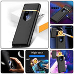 Bricheta Electrica Antivant in Cutie, Incarcare USB, Senzor Digital,, Indicator LED si Suport din Silicon Cauciucat, Antidera