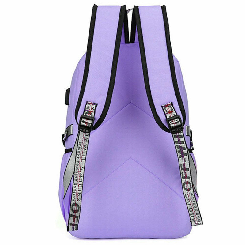 Ghiozdan Smart pentru Copii, Mercaton, Material Impermeabil, Port USB, Lacat anti-furt, 20 – 35 L, 30 x 14 x 47 cm, Violet