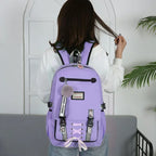 Ghiozdan Smart pentru Copii, Mercaton, Material Impermeabil, Port USB, Lacat anti-furt, 20 – 35 L, 30 x 14 x 47 cm, Violet