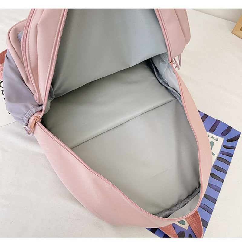 Ghiozdan pentru copii, impermeabil, buzunare multiple, material respirabil, 20 – 35 L, 30 x 11 x 42 cm, Roz