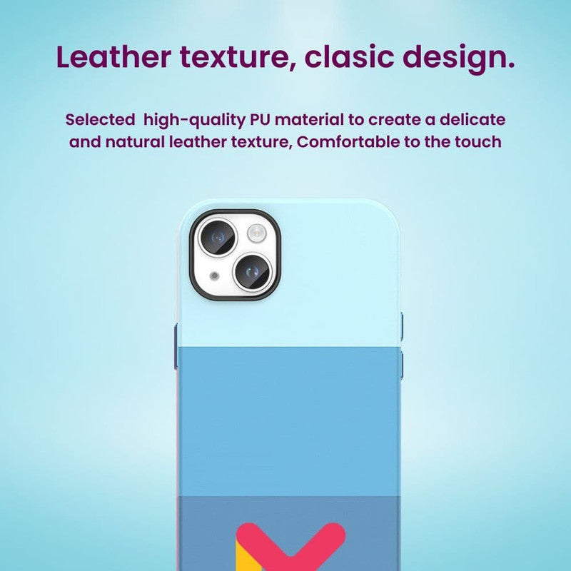 Husa de protectie cu armatura pe margini pentru Iphone 14 Pro, Piele Ecologica si Folie de Protectie 9H, Grosime 0.3 mm, Alba