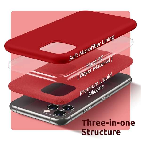 Husa din Silicon Soft compatibila cu iPhone 11 Pro Max, Rosu