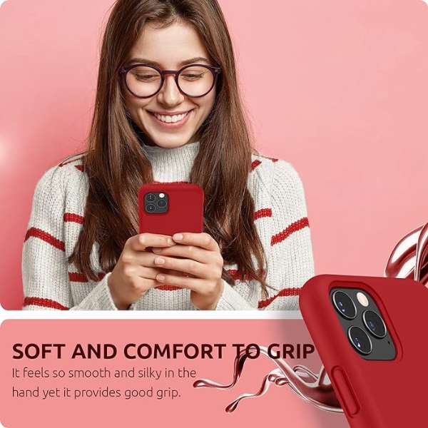 Husa din Silicon Soft compatibila cu iPhone 11 Pro Max, Rosu