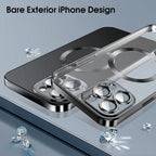 Husa pentru iPhone 16 Pro Max, TPU, Protectie si pentru Camera, MagSafe, Anti-Alunecare, Anti-Galbenire, Transparenta cu Marg
