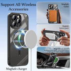 Husa pentru iPhone 16 Pro Max, TPU, Protectie si pentru Camera, MagSafe, Anti-Alunecare, Anti-Galbenire, Transparenta cu Marg