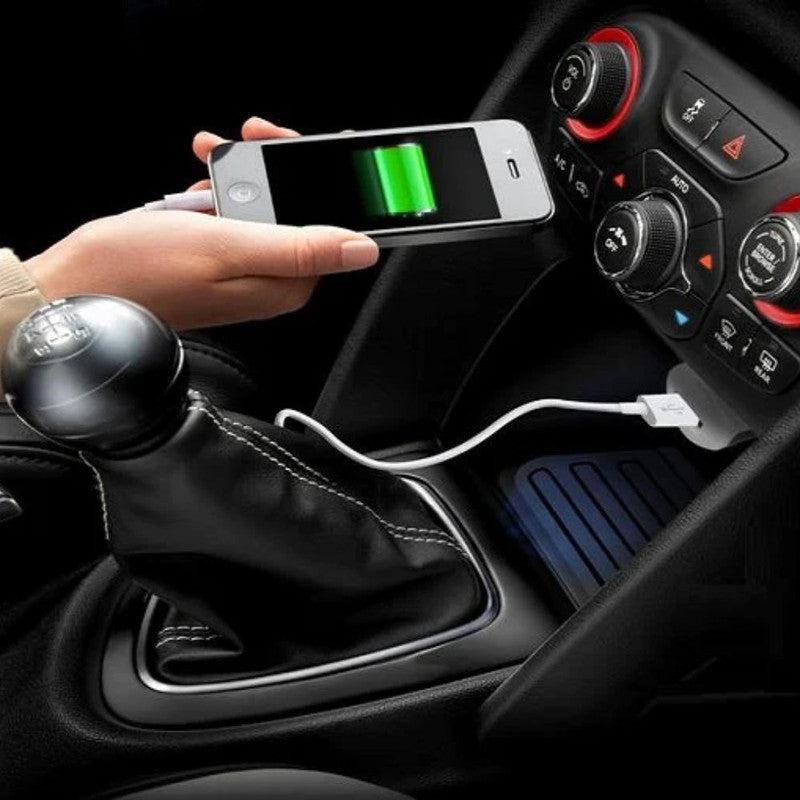 Incarcator pentru priza auto 1 x USB 1A si cablu de date si incarcare USB – Lightning, 2A, 1m, Fast Charging
