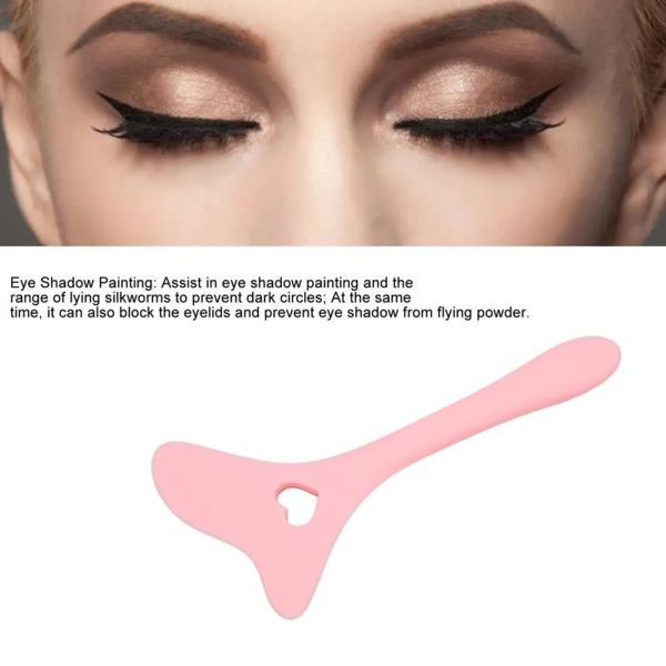 Sablon multifunctional 4in1 Eyeliner din silicon pentru machiaj, Roz