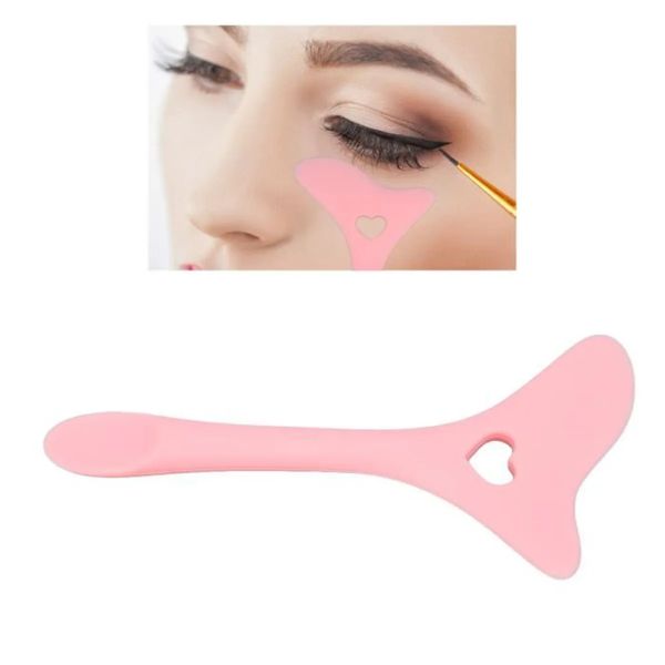 Sablon multifunctional 4in1 Eyeliner din silicon pentru machiaj, Roz