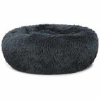 Pat Rotund Imblanit pentru Animale de Companie, Suprafata Antiaderenta, Calduros, Materiale Soft, 60 cm si 2 Perii pentru Ind