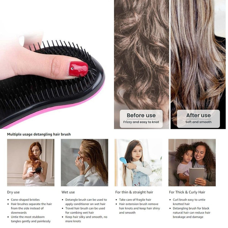 Perie de Par cu Dinti Rari, Forma Rotunjita pentru Scalp, Previne Caderea Parului, Descalceste Parul Incurcat, Pentru Par Ume
