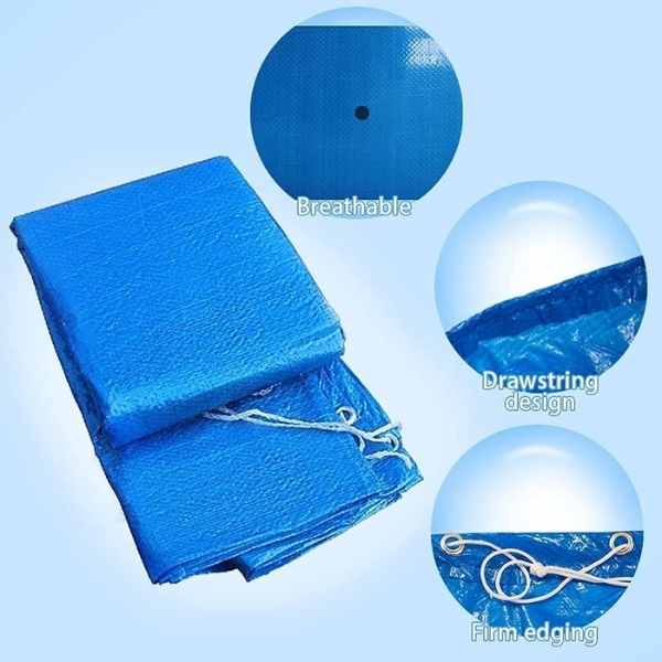 Prelata Universala Mercaton, pentru Acoperire Piscine Gonflabile Rotunde cu Diametru 244 cm, Material PVC, Impermeabila, Alba