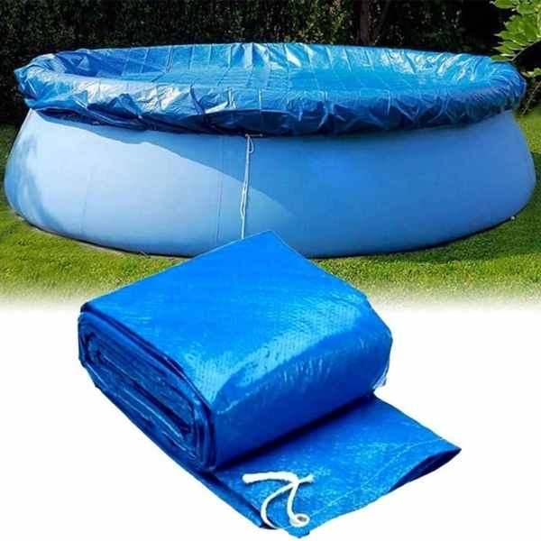 Prelata Universala Mercaton, pentru Acoperire Piscine Gonflabile Rotunde cu Diametru 244 cm, Material PVC, Impermeabila, Alba