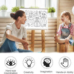 Rola hartie auto-adeziva si decupabila pentru desenat si colorat, 3m x 30 cm, Model cu printese