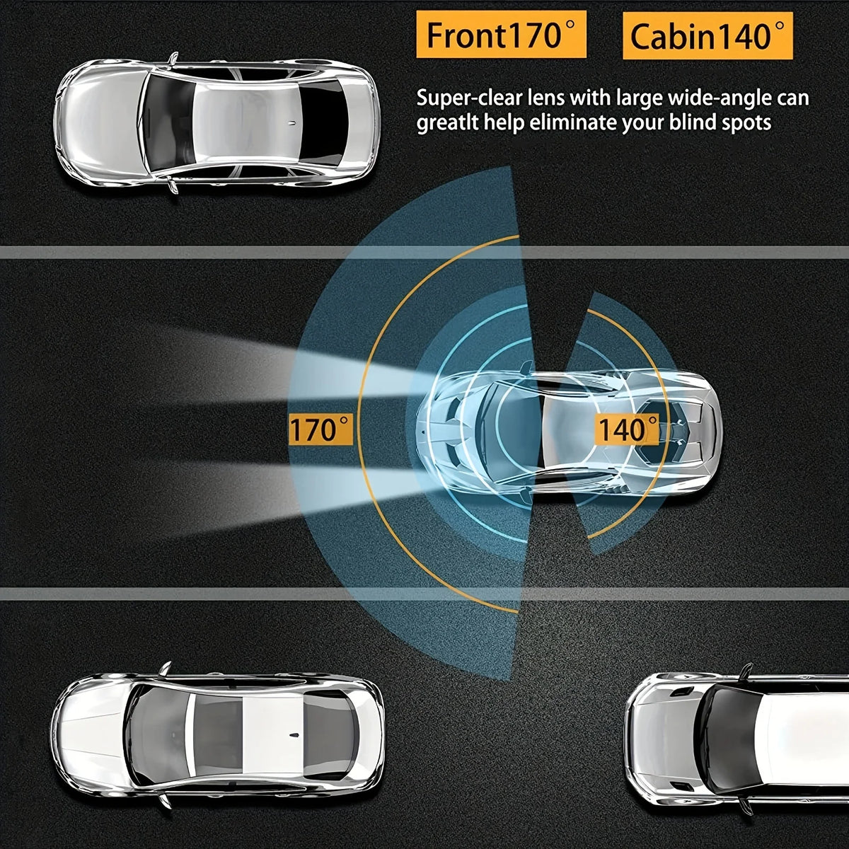 CAMERĂ AUTO WI‑FI FULL HD CU ÎNREGISTRARE ÎN BUCLĂ