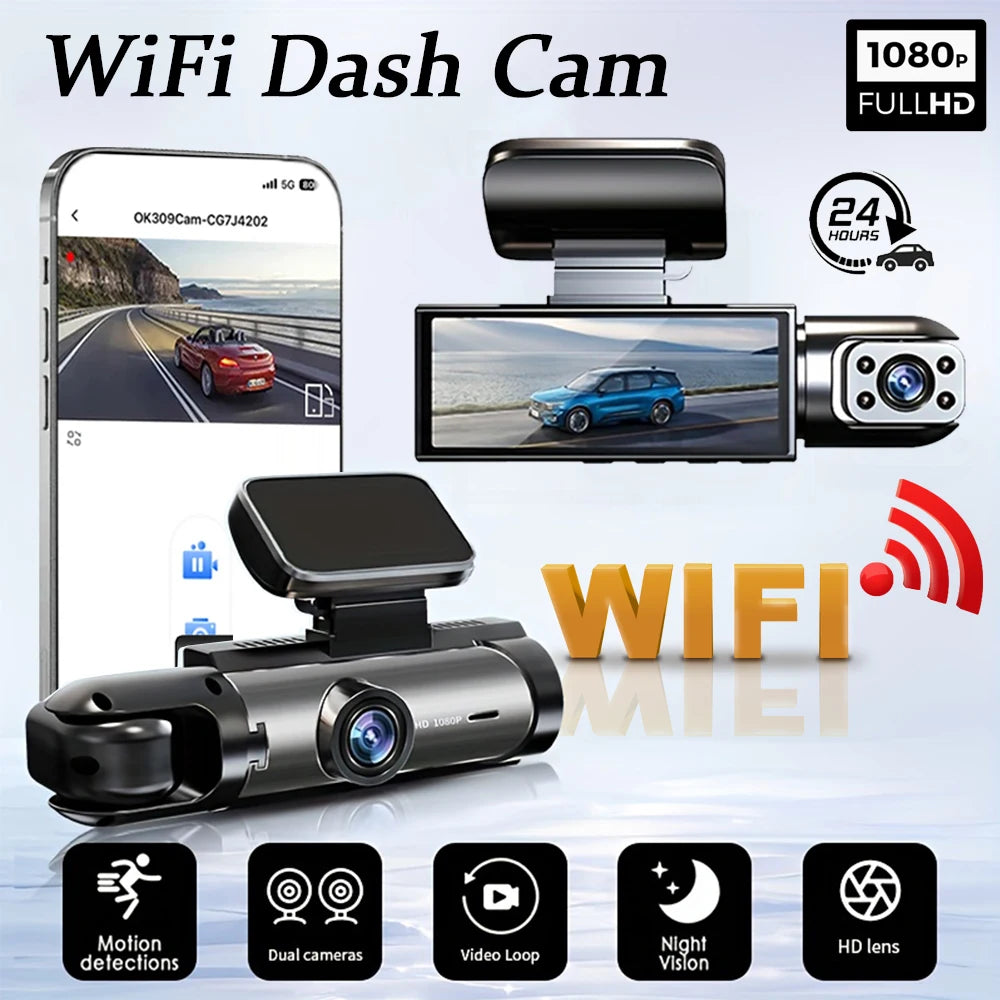CAMERĂ AUTO WI‑FI FULL HD CU ÎNREGISTRARE ÎN BUCLĂ