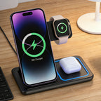 STAȚIE PLIABILĂ DE ÎNCĂRCARE WIRELESS 3‑ÎN‑1
