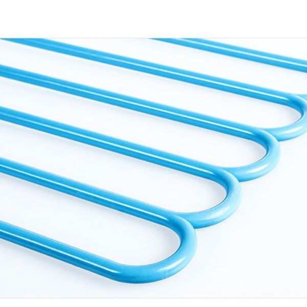 Set 10 Umerase Mercaton din Plastic, cu 5 Pozitii, Pentru Pantaloni, Fuste sau Cravate, 31 x 31 cm, Albastru