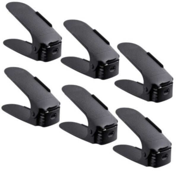 Set 10 buc, Organizator, Suport Mercaton pentru Incaltaminte, Reglabil 3 Pozitii, Dublare Spatiu Depozitare, 6×25.5×11/17 cm,