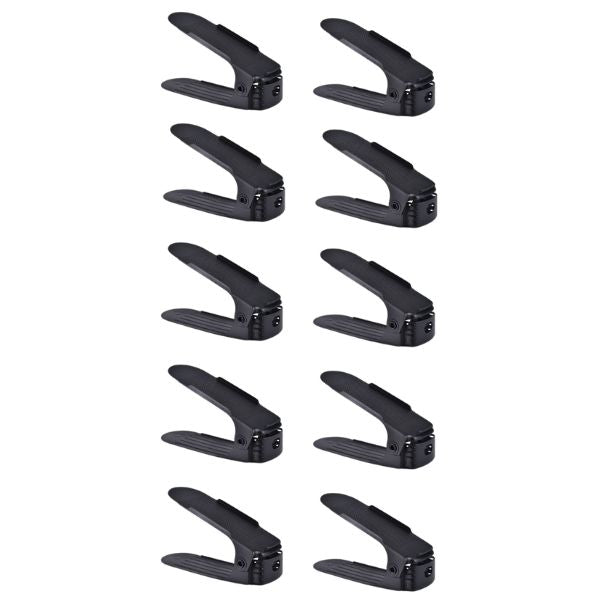 Set 10 buc, Organizator, Suport Mercaton pentru Incaltaminte, Reglabil 3 Pozitii, Dublare Spatiu Depozitare, 6×25.5×11/17 cm,