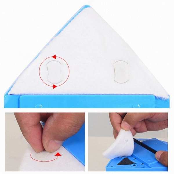 Set 2 buc Bureti Mercaton pentru Spalator Geamuri Dublu cu Magnet cu Grosime intre 5 si 15 mm, Albe