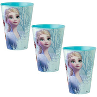 Set 3 Pahare din Plastic cu Frozen, fara BPA, 430 ML, Multicolor