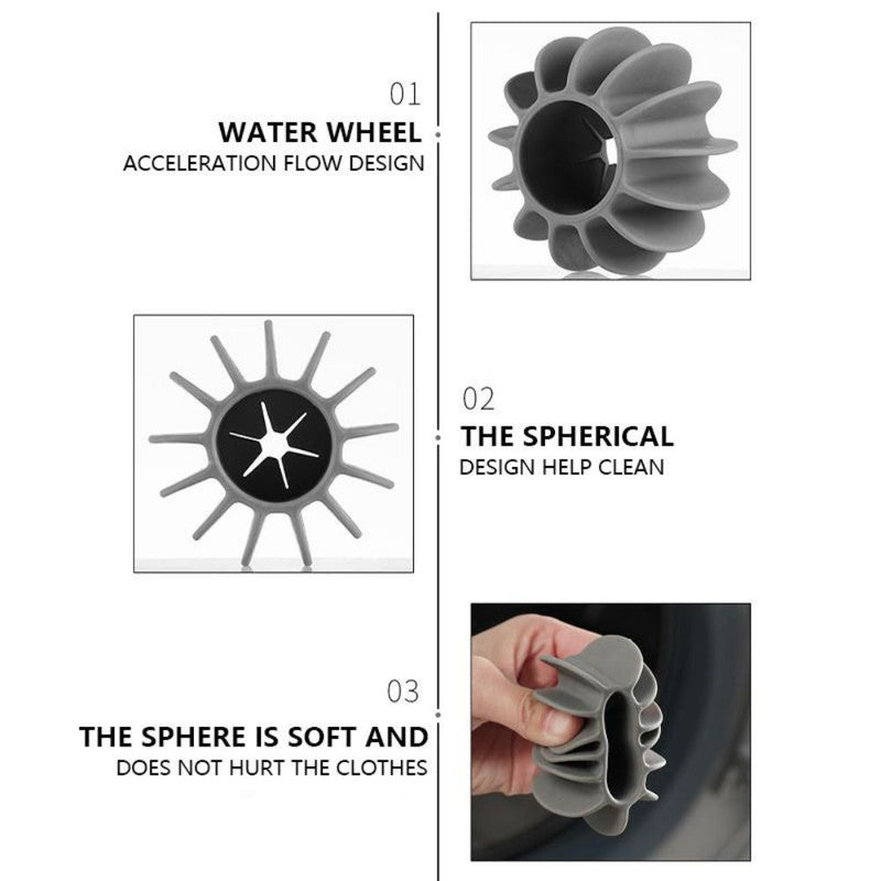 Set 4 bile reutilizabile MagicBall pentru masina de spalat, previne incurcarea si uscarea rapida a hainelor, 4.5 x 3 cm