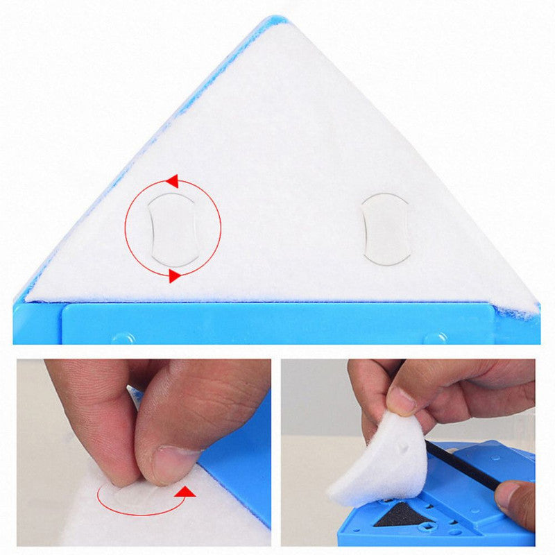 Set 5 Rezerve pentru Stergator Dublu cu Magnet pentru Curatarea Geamurilor cu Grosime intre 3 si 18 mm, Alb
