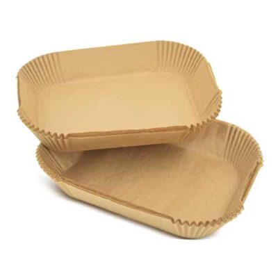 Set 50 Hartii de Copt Mercaton pentru Airfryer cu Corp Dublu, Forma Dreptunghiular, 40 g/m², 14 x 22 cm