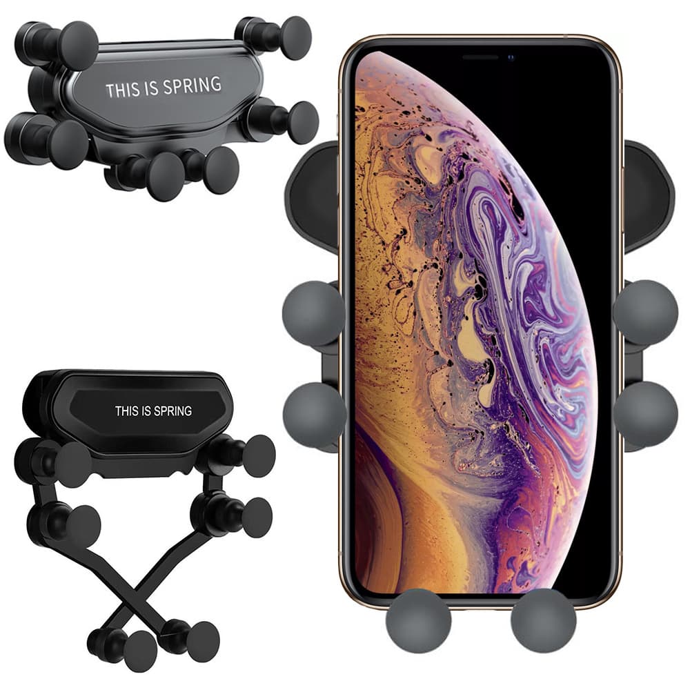 Suport Telefon Auto Gravity cu Prindere in Grila de Ventilatie, Ajustabil in Orice Directie, Universal, Rotativ 360 grade, Ne