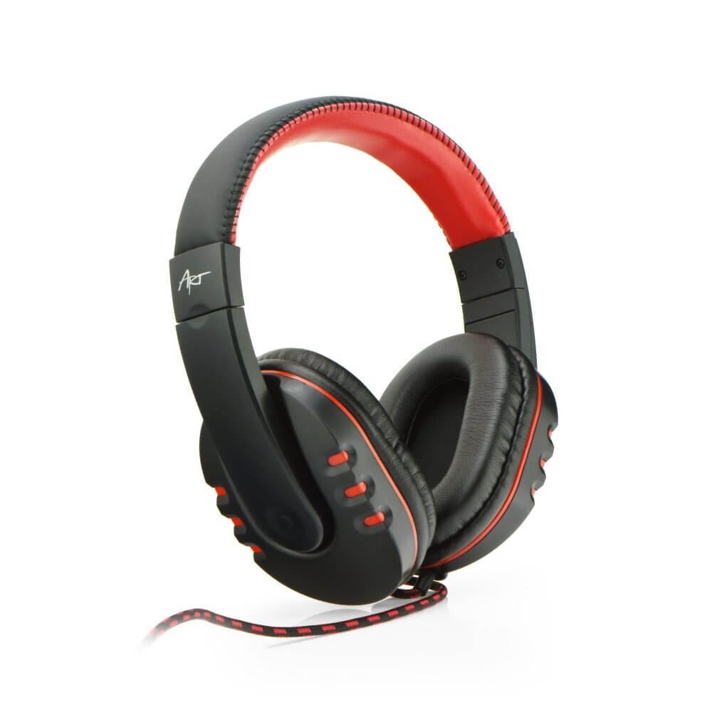 Casti Gaming Nemezis, Premium, Microfon inclus, Reglaj pe Fir, Negru/Rosu
